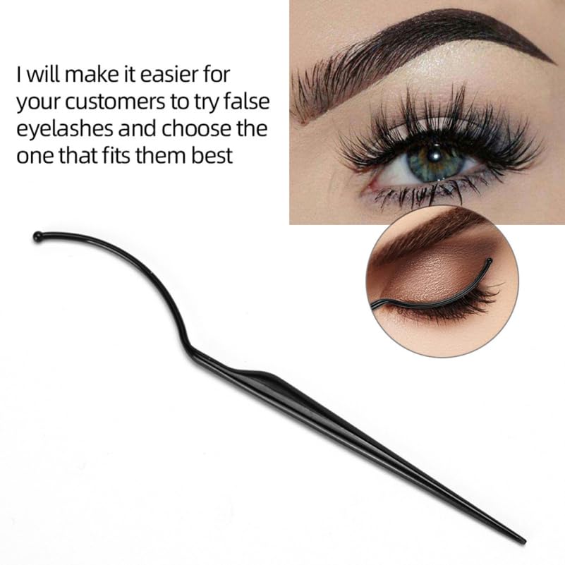 3Pcs False Eyelash Display Stick Lash Applicator Tool Holder for Salon and Home Use Plastic Black Eyelash Auxiliary Tool for Lash Trials