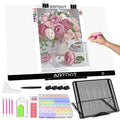 ARTDOT A2 LED Light Pad for Diamond Painting USB Powered Light Board Kit, Adjustable Brightness with 12 Angles Stand and Clips - size: A2