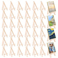 40Pcs Wood Easel Stands Small Triangles Tabletop Display Easel
