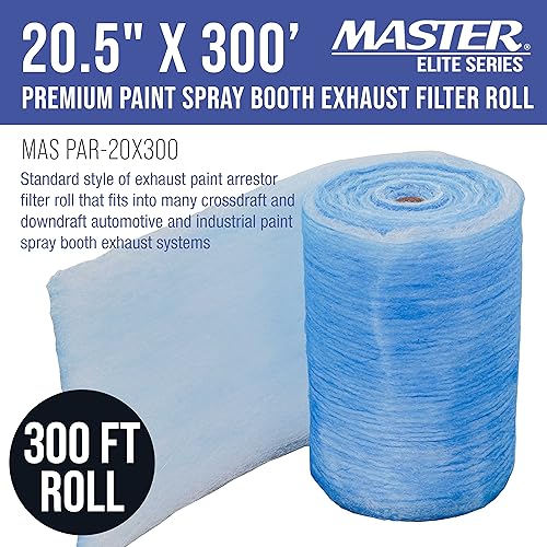 Master Elite Paint Spray Booth Exhaust Filter Roll, 20.5" x 300' - size: 20.5 inches x 300 Feet