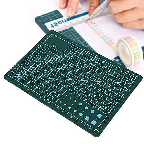 Self Healing Cutting Mat, Durable Double Sided Precision Cutting Surface for Sewing Crafts PVC Blue A5 8.3 x 5.9 Inch 1 Piece