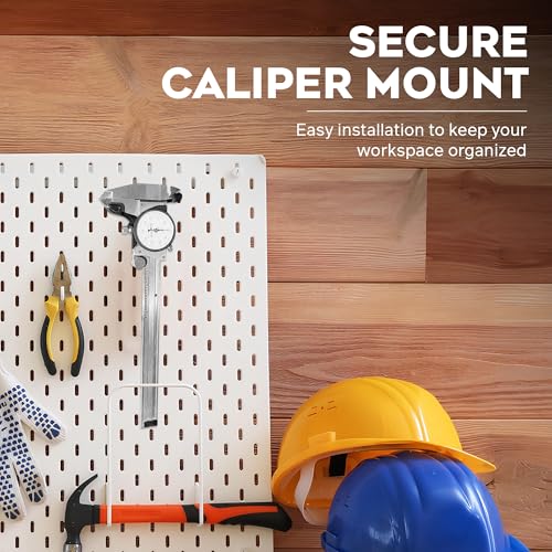 Secure Wall Mount for 6 Inch Digital, Vernier, & Dial Calipers: Organize and Protect Caliper Measuring Tools - Ideal for Machinists, Engineers, & Precision Instrument Users - Workshop & Pegboard Setup