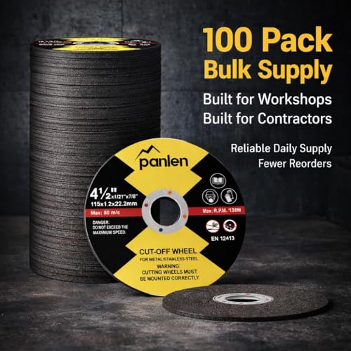 Cut Off Wheels, 4 1/2 Inch, 100 Pack - size: 4.5"x.040"x7/8"
