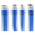MECCANIXITY 30Pcs Fine Pointed Miniature Paint Brushes(Blue #0/#00/#000) - color: Blue, size: #0/#00/#000