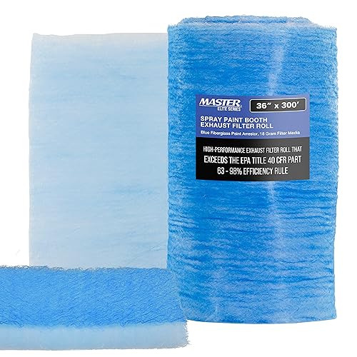 Master Elite Premium Paint Spray Booth Exhaust Filter Roll, 36" x 300' - size: 36 inches x 300 Feet