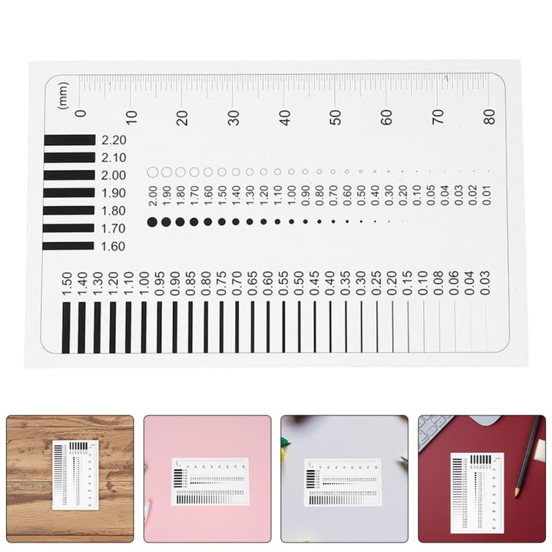Transparent Measuring Film Ruler 2-Pack Precision Defect Measurement Tool for Line Width Crack Scratch and Flaw Comparison Compact Plastic Gauge for Accurate Chart Reading