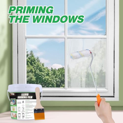 E-SDS Masking Liquid Tape, 64 fl.oz Transparent Peelable Coating for Window - size: 64 fl.oz