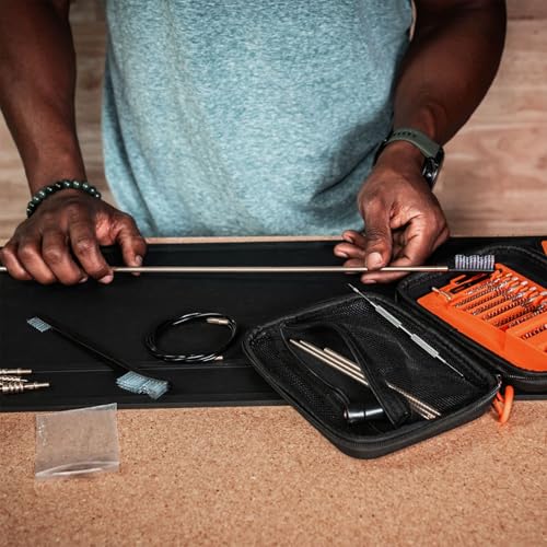 GRITR Gun Cleaning Mat - Magnetic Tool Mat w/Small Parts Organizer - size: Rifle Size (36"x10")