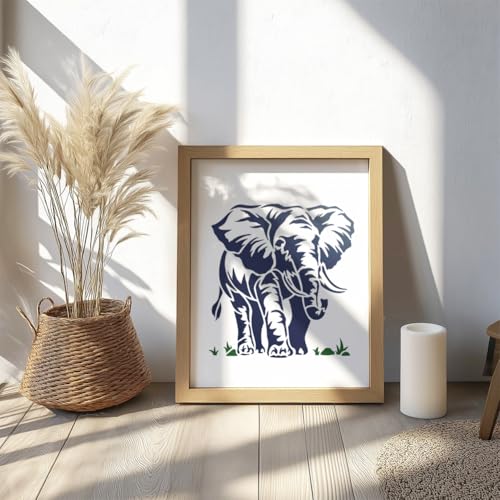Elephant Stencil, Forest Animal Reusable Painting Template - style: Elephant