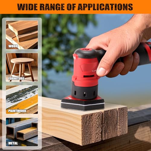 POLIWELL Orbital Triangle Sanding Sheets 50PCS 90x65mm Hook & Loop - style: 320 Girt