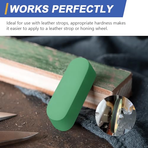 SCOTTCHEN Stropping Compound, 7.4 Oz. Fine Green Buffing Polishing Compound, Leather Strop Compound, Honing Compound for Knife Polishing-3Pack - size: 7.4 Oz. - Green Fine