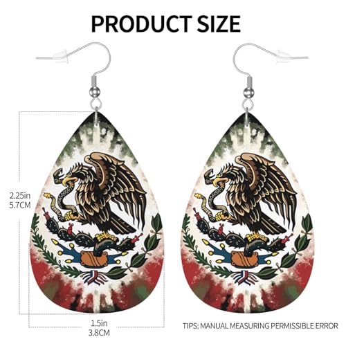 Faux Leather Teardrop Earrings - color: Chrome
