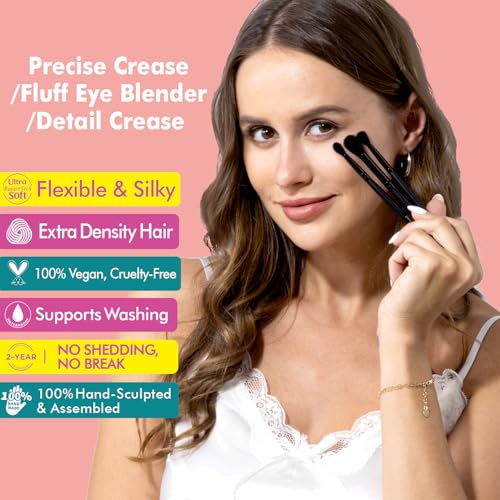Bueart Design Eyeshadow Detailing Makeup Brush Set,Ultra-Soft Hair