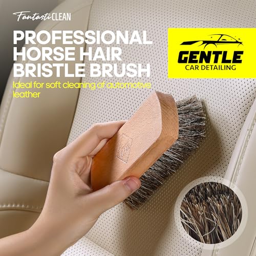Fantasticlean Car Interior Detailing Kit, Leather Cleaner Brush Set, 9PCS - size: IT-ACS04-NT