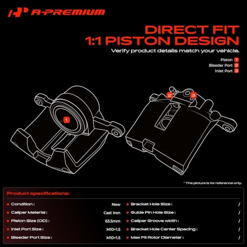 A-Premium Front Right Passenger Disc Brake Caliper - style: Front Passenger