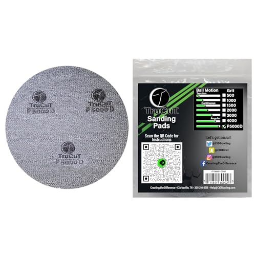 CTD TruCut Sanding Pads for Bowling Ball Resurfacing (5000 grit 6 inch) - size: 6 inch, style: 5000 Grit