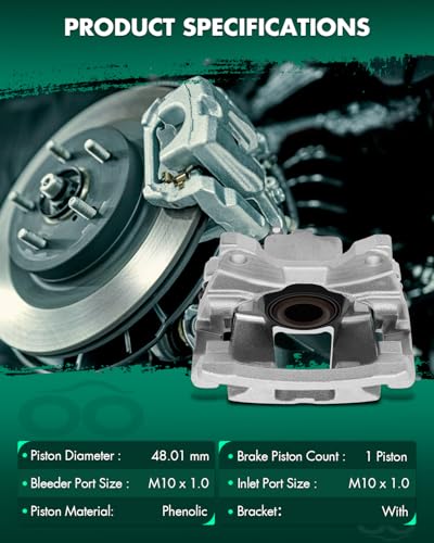 SCITOO Rear Left/Right Disc Brake Caliper With Bracket 18B5046 Silver - size: Rear Driver[18B5046]Silver