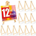 12 Pack 9 Inch Wood Easels, Easel Stand for Painting Canvases - style: 12 Pack