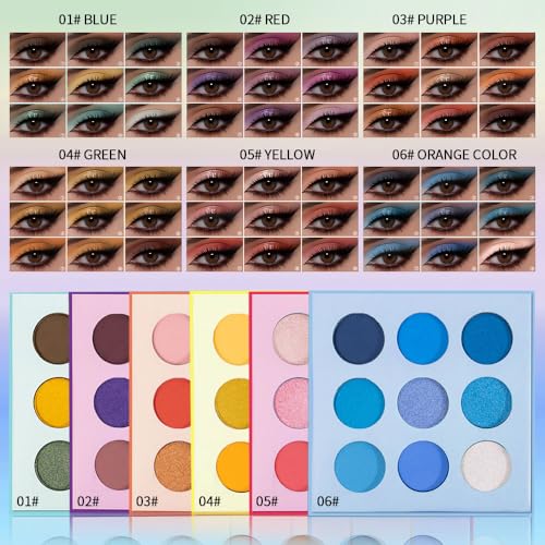 9-Color Purple Eyeshadow Palette–High Pigment Matte Shimmer Glitter Eyeshadow Palette in Magenta, Lavender, Lilac, Violet & Taupe,Long-Lasting Waterproof, Blendable for Creative & Everyday Looks - color: C-#02