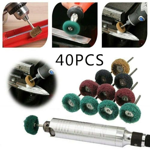 Rocaris 40 Pack 1 inch Abrasive Wheel Buffing Polishing Wheel Set