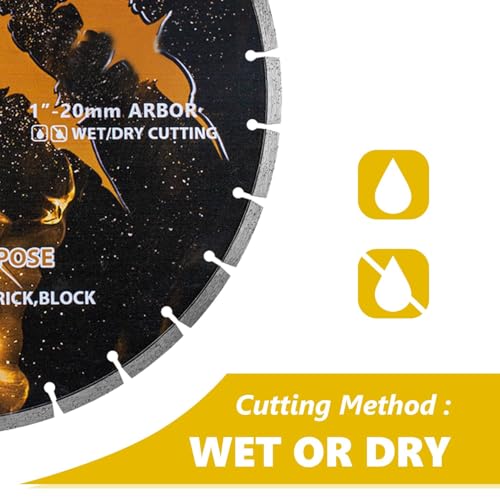 RHAPSODY 4 1/2 Inch Diamond Saw Blade, Segmented General Purpose Blade - color: Segmented Blade, size: 4.5Inch