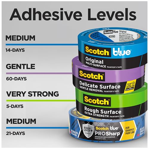 ScotchBlue Original Multi-Surface Painter's Tape 1 Inch Wide, 6 Rolls - size: 0.94" Width, style: 6 rolls