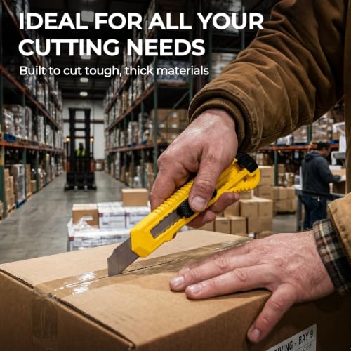 Nicpro 15 Pack Utility Knives with 30 PCS Extra Blades, Plastic Box Cutters - style: 15 Pack（18 mm）