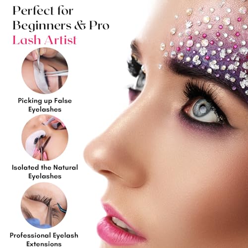 90 Degree Boot Lash Tweezers for Volume Fans - color: Cectweezer-01