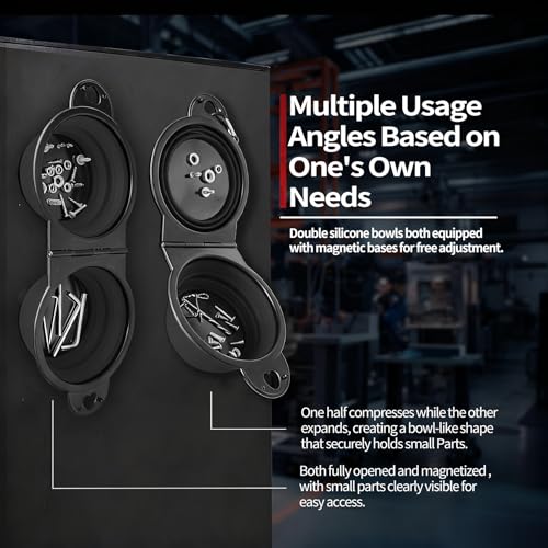 Magnetic Trays, Magnetic Bowl for Screws, Magnetic Tool Tray (black2.0) - style: black2.0