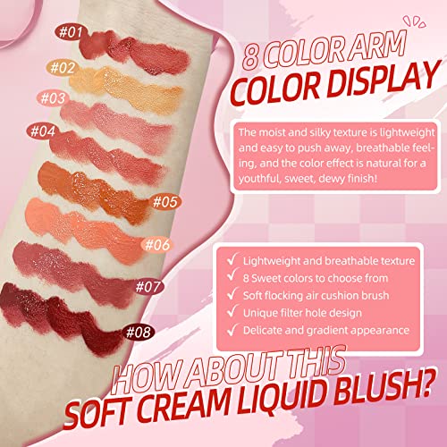 Liquid Blush for Cheeks, Blush Tint Makeup | #04 EBULLIENT-Cool Pink - color: #04 EBULLIENT-Cool Pink