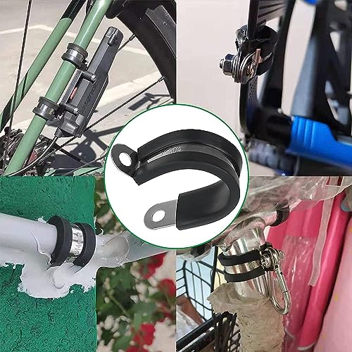 OURU 1-3/4 Inch Cable Clamps, Rubber Coated Insulated Clamps, 40pcs, 45mm - size: 40 PCS - 1-3/4 Inch