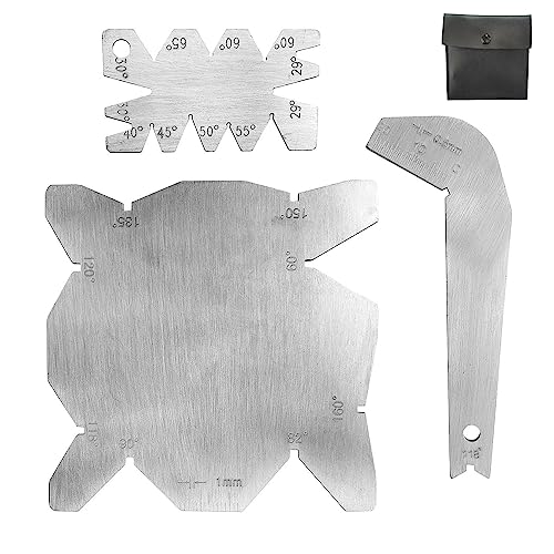 3Pcs/Set Drill Bit Angle Gauges Stainless Steel Drill Sharpener Tools S/S Angle Measuring Gage Hand Measure Tools with Case - style: 3PCs Drill Bits Angle Gauge Set