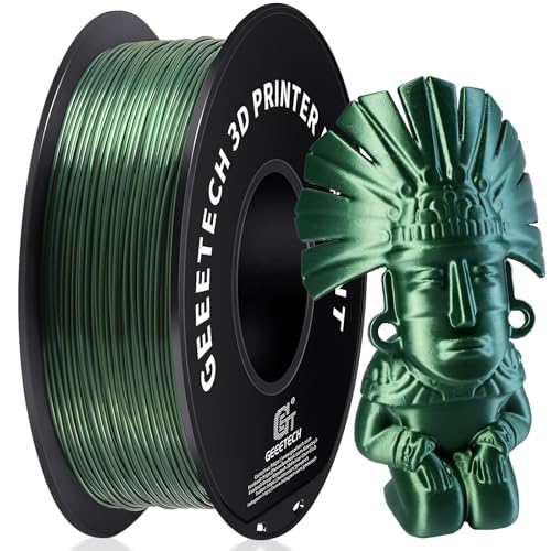Geeetech Silk PLA 3D Printer Filament 1.75mm, Dark Green - color: 1kg Silk Dark Green Bronze