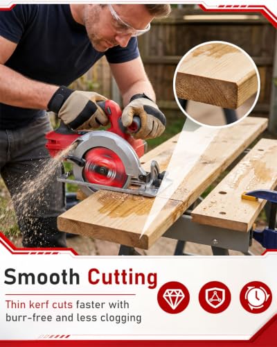 3Pcs 6 1/2 Inch Circular Saw Blade Set, Wood Saw Blade, 5/8 Arbor - size: 6 1/2 Inch