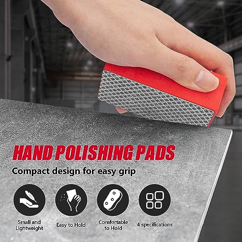 1Pcs Diamond Hand Polishing Pads, 200# (Grid) - style: Grid-1Pcs-200#