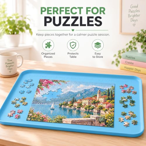 Silicone Clay Craft Mat 24x16 with Raised Edges for Modeling and DIY Crafts - color: Sky blue