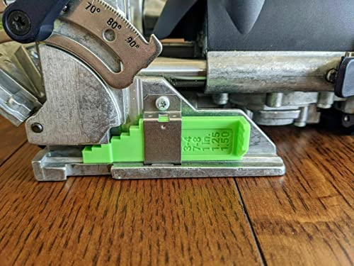 Imperial Thickness Gauge Compatible with Festool Domino DF 500 - Made in USA - color: Green