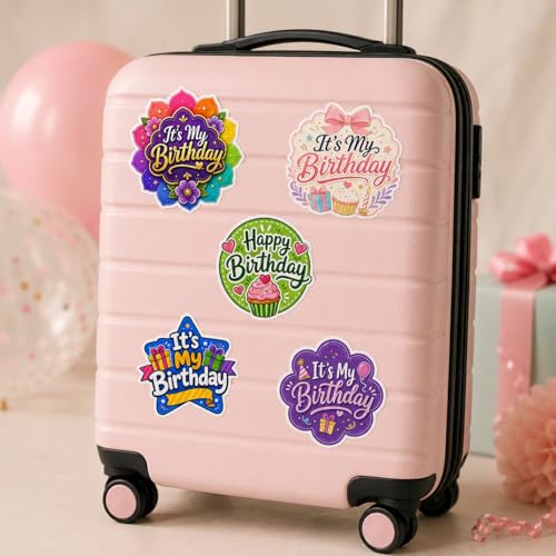 Vybonz Birthday Stickers Happy Birthday Party Celebration Decal Pack - color: Happy Birthday