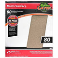 Gator 9" x 11" Multi-Surface Sanding Sheets, 80 Grit, 25 Pack - size: 80 Grit