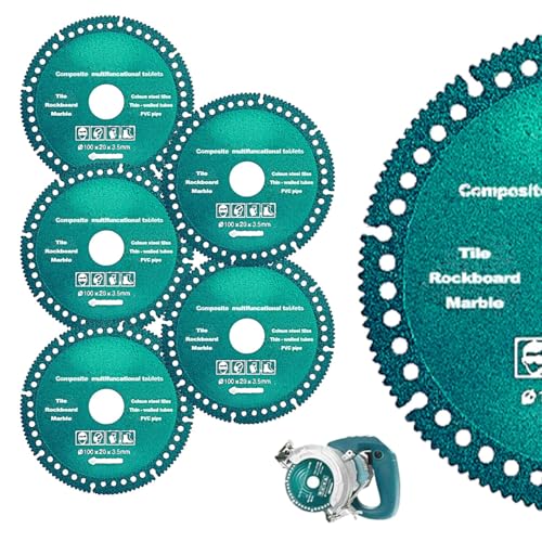 5pack 4 Inch Indestructible Disc for Grinder, Cutting Discs for Angle Grinder, for Metal Smooth Cutting, Ceramic Tile Chamfering Grinding and Multifunctional Cutting Saw Blade for Various Materials - size: 4 Inch