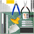 31Pcs Gundam Model Tools Kit, Modeler Basic Tools Craft Set for Car Airplane Models, Miniatures, Model Building Repairing & Fixing