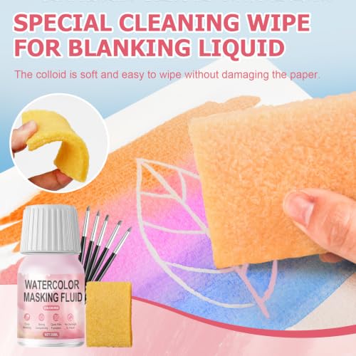 WANJAO 30MLMasking Fluid for Watercolor Painting Fast Drying Easy Peel Use - color: Red