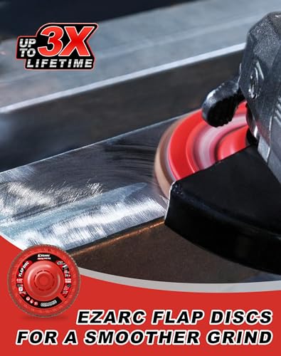 EZARC Ceramic Flap Discs 60 Grit, 4-1/2 x 7/8-Inch, Type 27, 5-Pack - size: 60Gr 5P