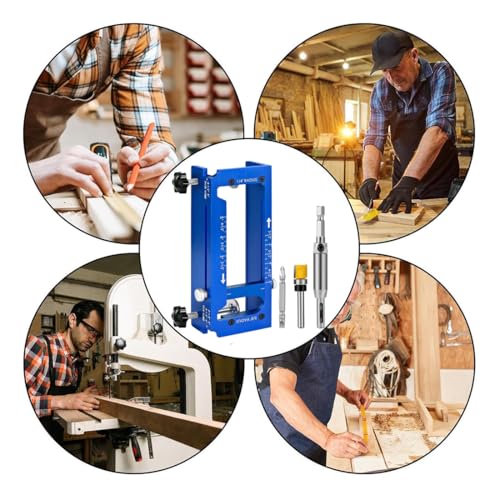 Aluminum Alloy Door Hinge Jig for Door and Jamb/Frame (Blue) - color: Blue