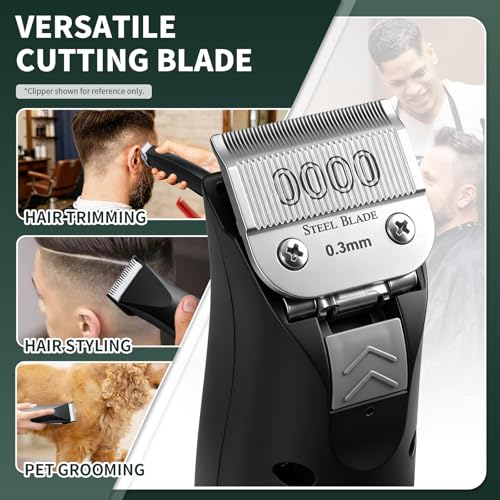 0000 Clipper Blade 0.3mm Compatible with Oster Classic 76, Silver, 1 Pack - size: Size 0000