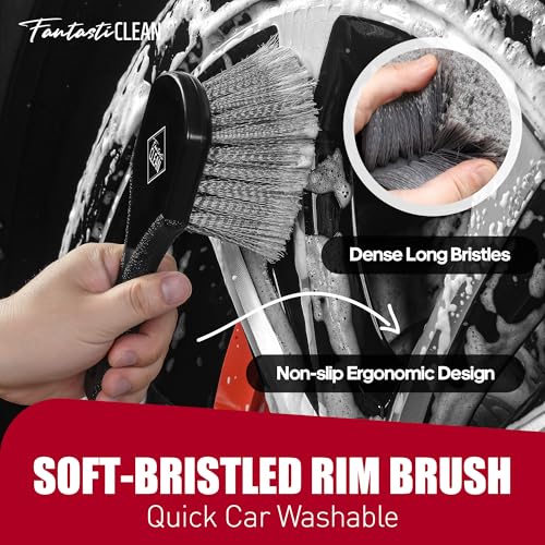 Fantasticlean 7PCS Wheel Tire Brush Kit for Car Detailing Cleaning - size: 7PCS-WDK004