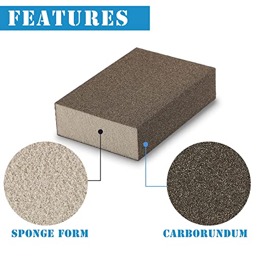 120 Grit Sanding Block, Jamiikury Fine Sanding Sponge, 8pcs - size: 120 Grits