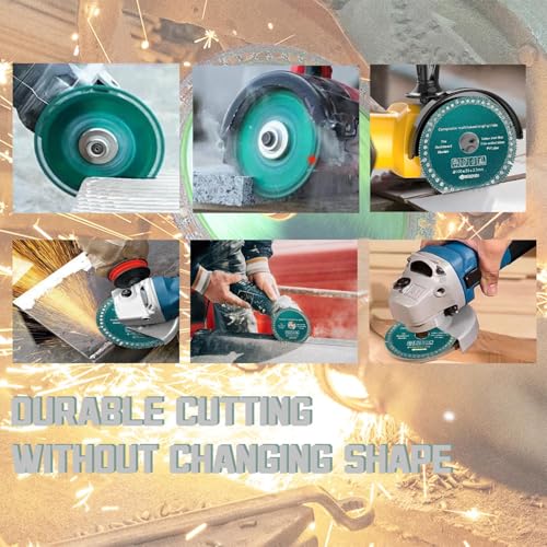 5pack 4 Inch Indestructible Disc for Grinder, Cutting Discs for Angle Grinder, for Metal Smooth Cutting, Ceramic Tile Chamfering Grinding and Multifunctional Cutting Saw Blade for Various Materials - size: 4 Inch