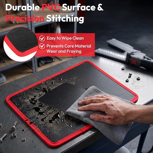Magnetic Tool Mat, 40 LBS Flexible Magnetic Mat, Magnetic Tool Holder - color: Red, size: 1PC Magnetic Tool Mat
