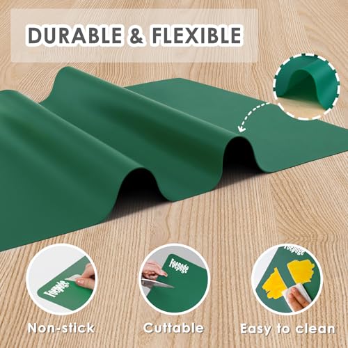 31.5" x 23.6" Extra Large Silicone Mat for Resin Casting, Crafts and Epoxy - color: Drak Green